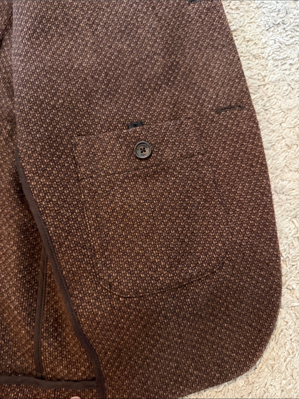 Ermenegildo Zegna Brown Textured Sport Coat - Picture 7 of 9